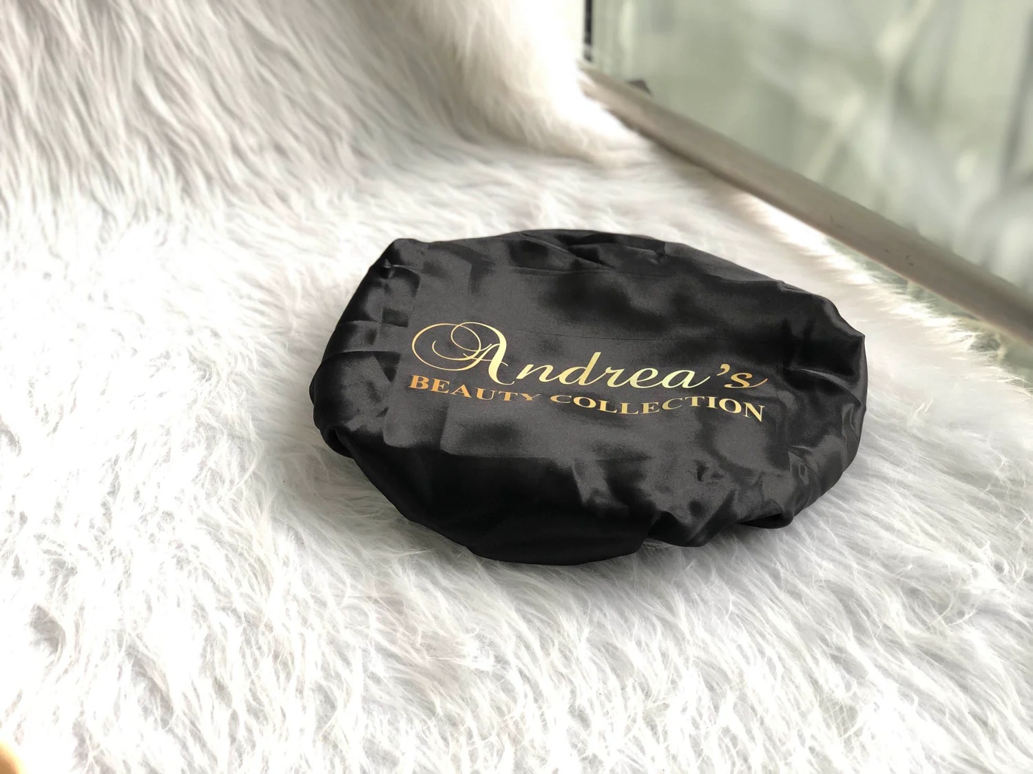 ABC 34CM DOUBLE LAYER SATIN HAIR BONNET WITH WIDE BRIM - Image 6