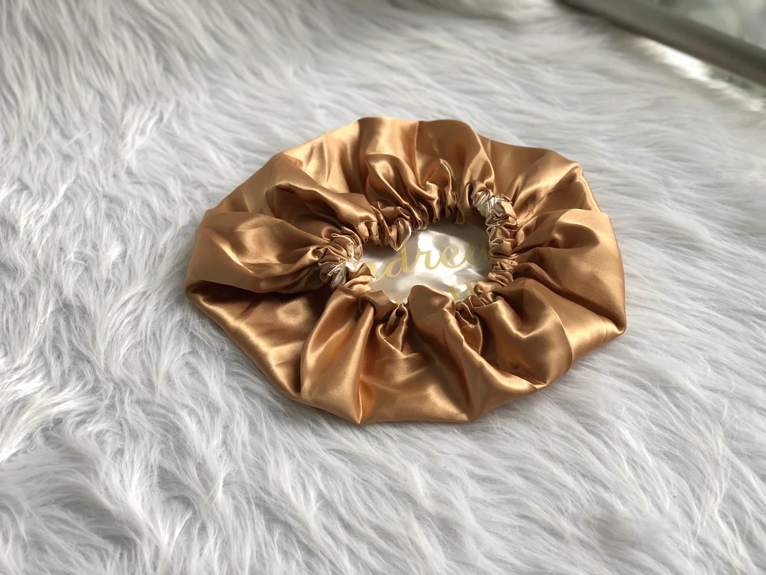 ABC 36CM DOUBLE LAYER SATIN HAIR BONNET WITH ADJUSTABLE DRAW STRING - Image 4