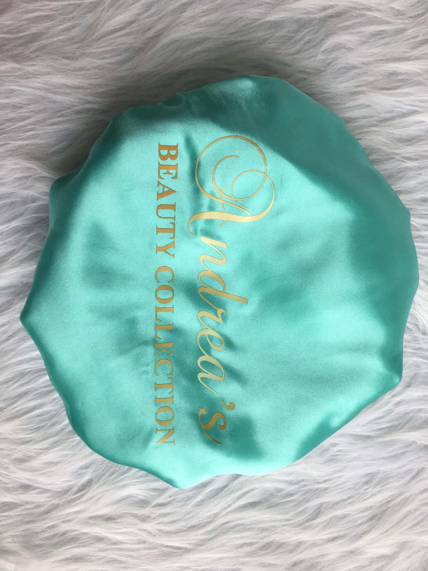 ABC 32CM DOUBLE LAYER SATIN HAIR BONNET WITH WIDE BRIM